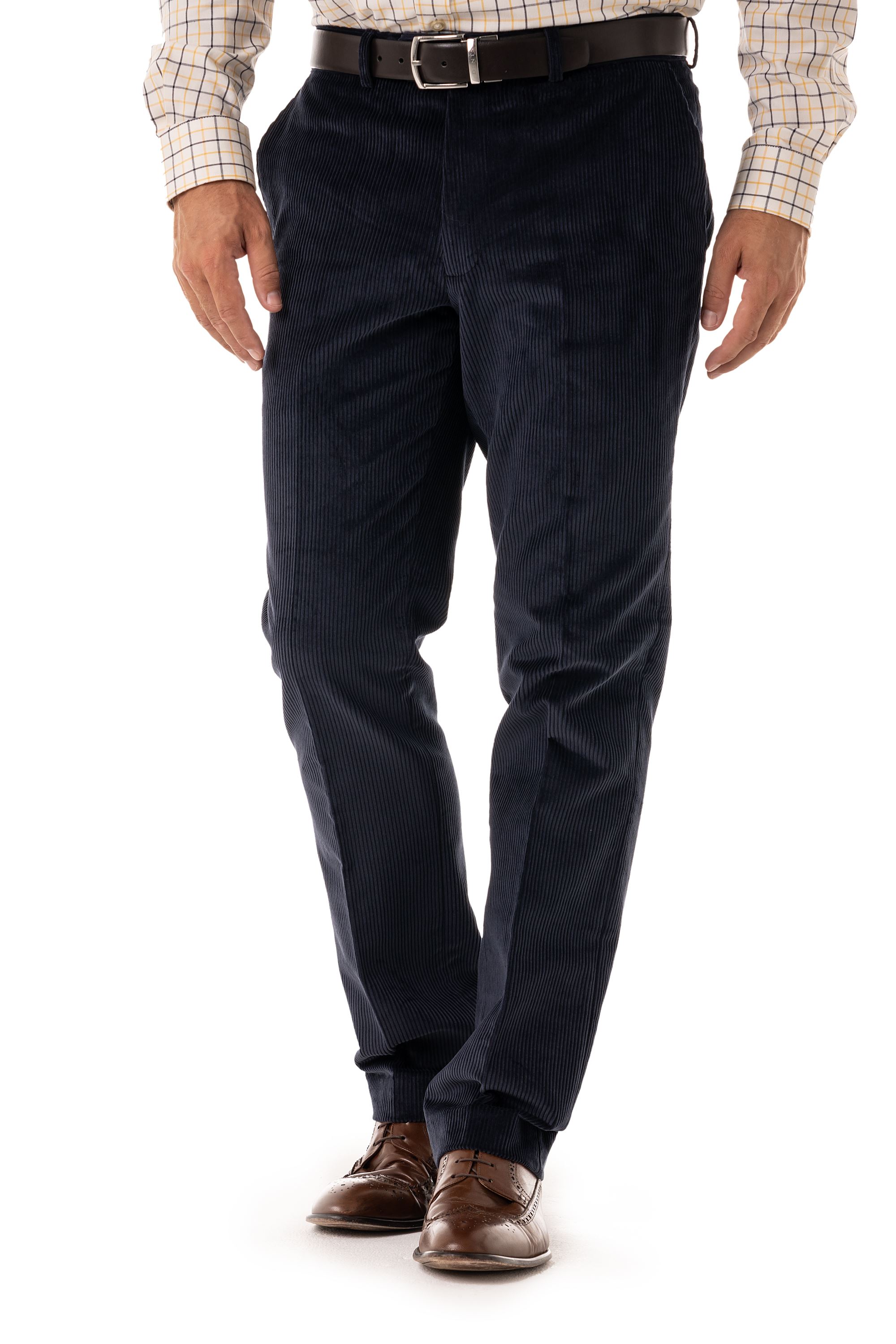 Buy Hackett London Men Navy Corduroy Trousers for Men Online | The  Collective