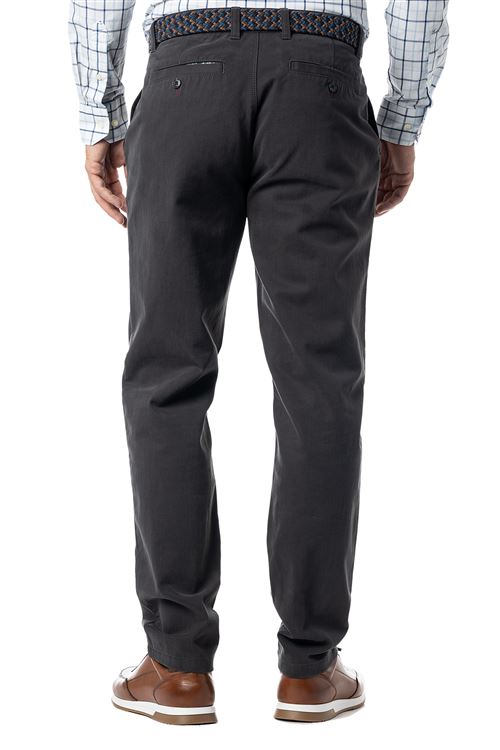 Romford Charcoal Stretch Cotton Chino Trouser