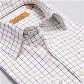 Cumbria Grape Brushed Cotton Check Shirt