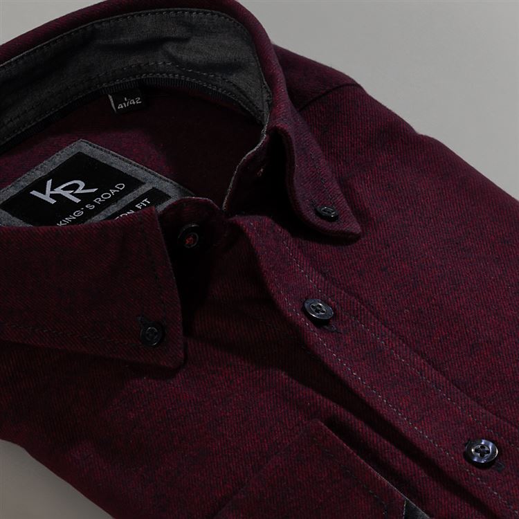  Canada Plain Burgandy Shirt