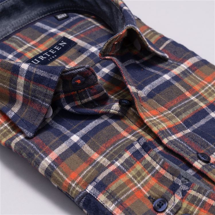 Rutland Olive Cotton Check Shirt