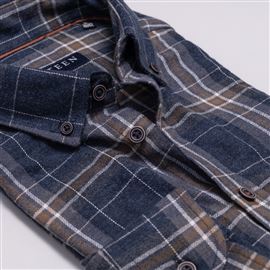 Durham Oatmeal Cotton Check Shirt