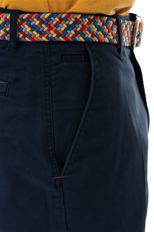 Tilbury Navy Stretch Cotton Short