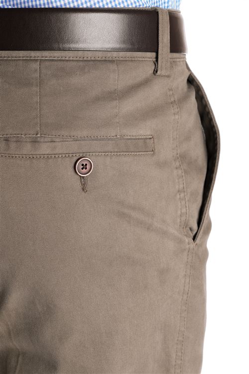 Ladbrook Autumn Stretch Cotton Taupe Chino Trouser