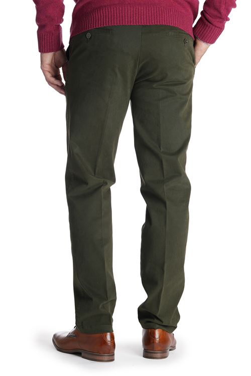 Ladbrook Autumn Stretch Cotton Olive Chino Trouser