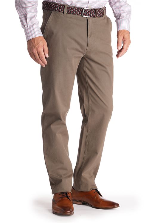 Fairfield Stretch Cotton Taupe Chino Trouser