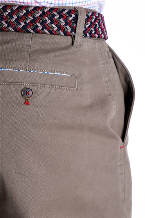 Fairfield Stretch Cotton Taupe Chino Trouser