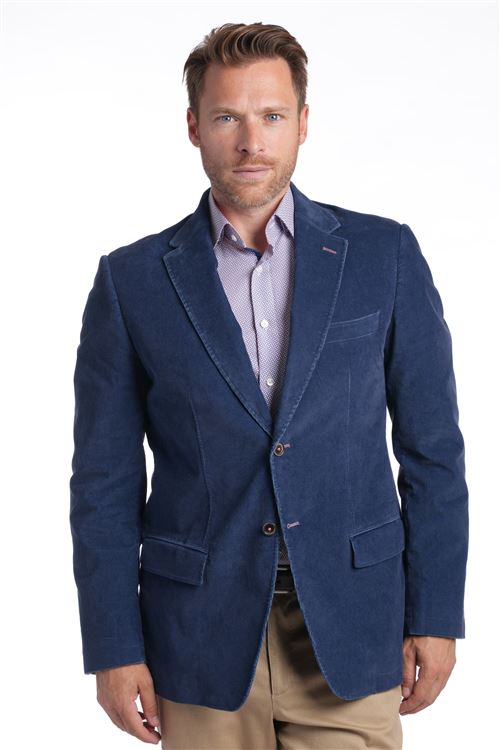 Dallow Dark Blue Stretch Cotton Jacket