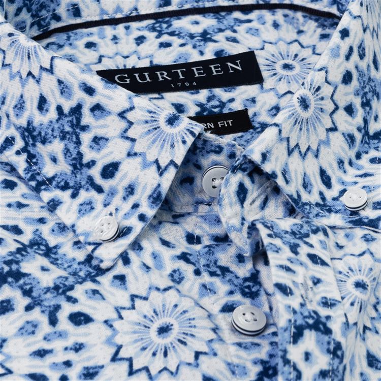 Newport Blue Mix Cotton Shirt