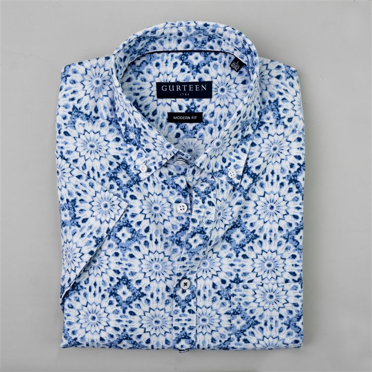 Newport Blue Mix Cotton Shirt